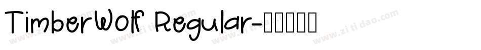 TimberWolf Regular字体转换